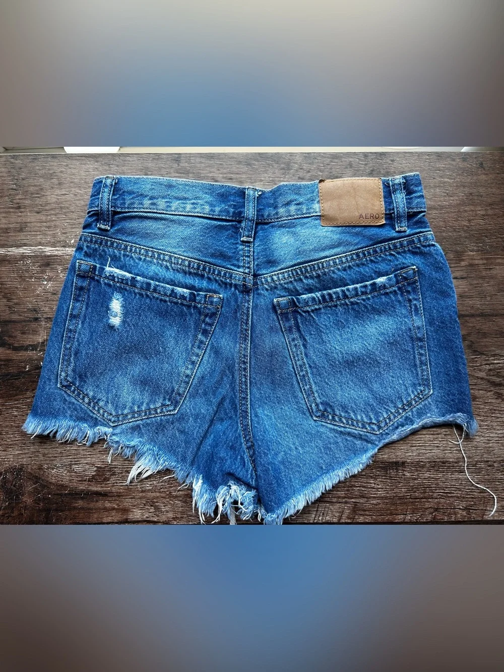 Aeropostale | Blue Ripped Denim Cutoff Shorts